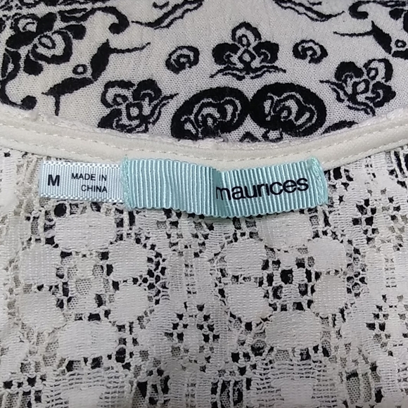 Maurices Floral Lace Thank Top Sz M - Picture 6 of 7